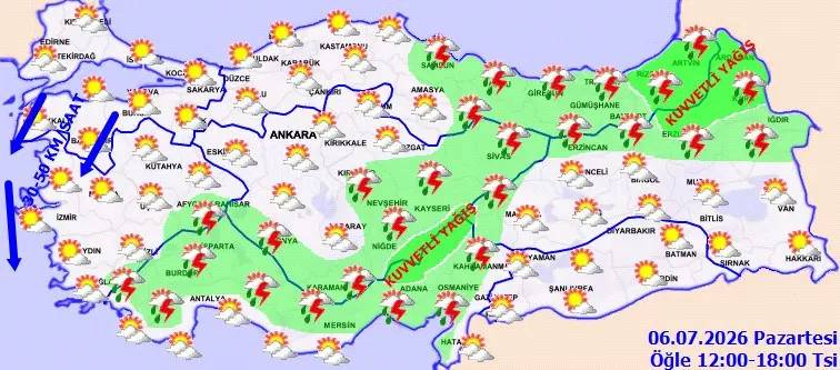 Meteoroloji o iller için uyarı yaptı: Ani sel, su baskını, yıldırım için dikkat! 3